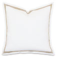 Tessa Satin Stitch Euro Sham in White/Bisque