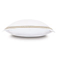 Tessa Satin Stitch Euro Sham in White/Bisque