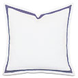 Tessa Satin Stitch Euro Sham in White/Navy