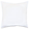 Tessa Satin Stitch Euro Sham in White/Sable