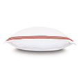 Tessa Satin Stitch Euro Sham in White/Scarlet