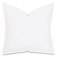 Tessa Satin Stitch Euro Sham in White/White