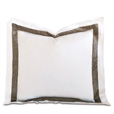 Cornice White/Truffle Euro Sham