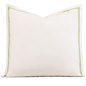 Enzo Ivory/Lime Euro Sham