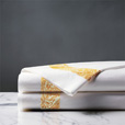 Adelle Percale Flat Sheet In Saffron