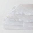 Emilio Jacquard Stripe Flat Sheet in White