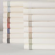 Tessa Satin Stitch Flat Sheet in Ivory/Antique