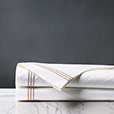 Tessa White/Blush Flat Sheet