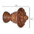 Legna Maple Lotus Finial Pair