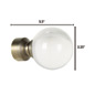 Metallo Brushed Brass Crystal Ball Finial Pair