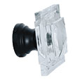 ACERO MATTE BLACK LUCITE PYRAMID FINIAL PAIR