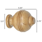 Gemelina Wheat Sphere Finial