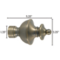 Metallique Brass Turret Finial