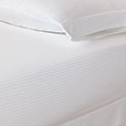 Emilio Jacquard Stripe Fitted Sheet in White