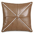 Halprin Faux Leather Decorative Pillow