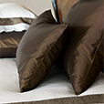 Freda Taffeta King Sham in Chocolate