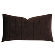 Nova Quilted Velvet King Sham in Cocoa