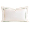 Linea Velvet Ribbon King Sham In Ivory & Aloe