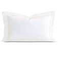 Linea Velvet Ribbon King Sham In White & Ecru