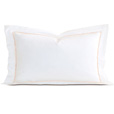 Linea Velvet Ribbon King Sham In White & Nectar