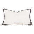 Tessa Satin Stitch King Sham in Ivory/Black