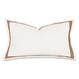 Tessa Satin Stitch King Sham in Ivory/Brown