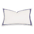 Tessa Satin Stitch King Sham in Ivory/Navy