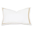 Tessa Satin Stitch King Sham in White/Bisque