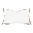 Tessa Satin Stitch King Sham in White/Sable