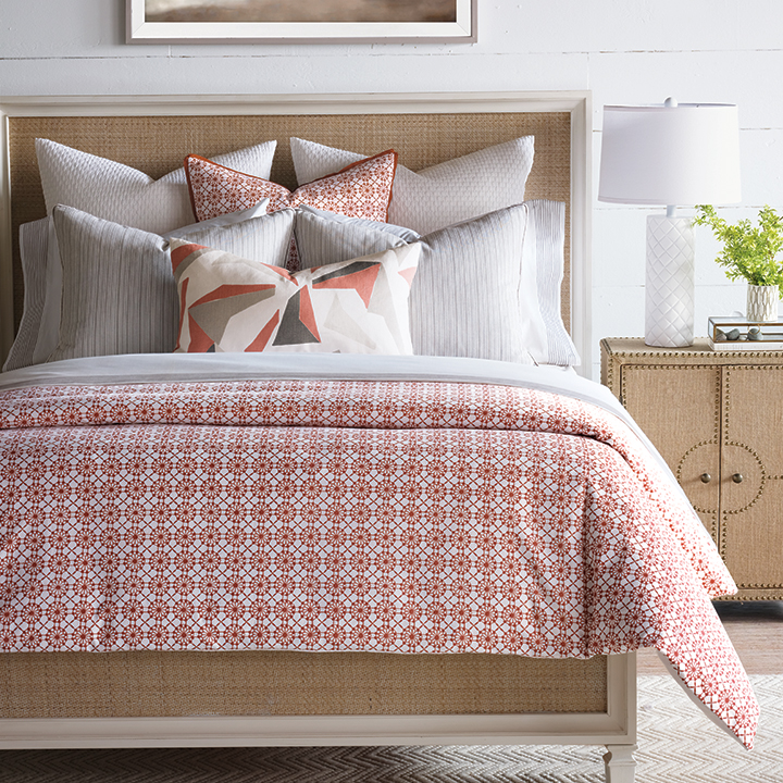 Sconset Salmon luxury bedding collection