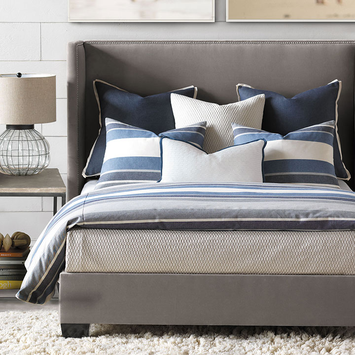 Wainscott Denim luxury bedding collection