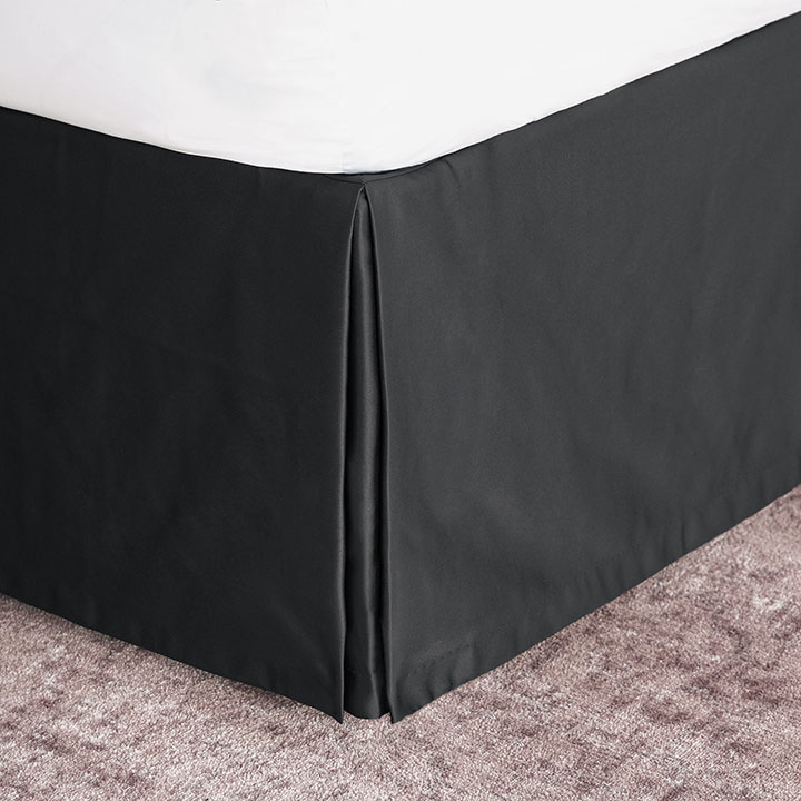 Black velvet bed skirt best sale