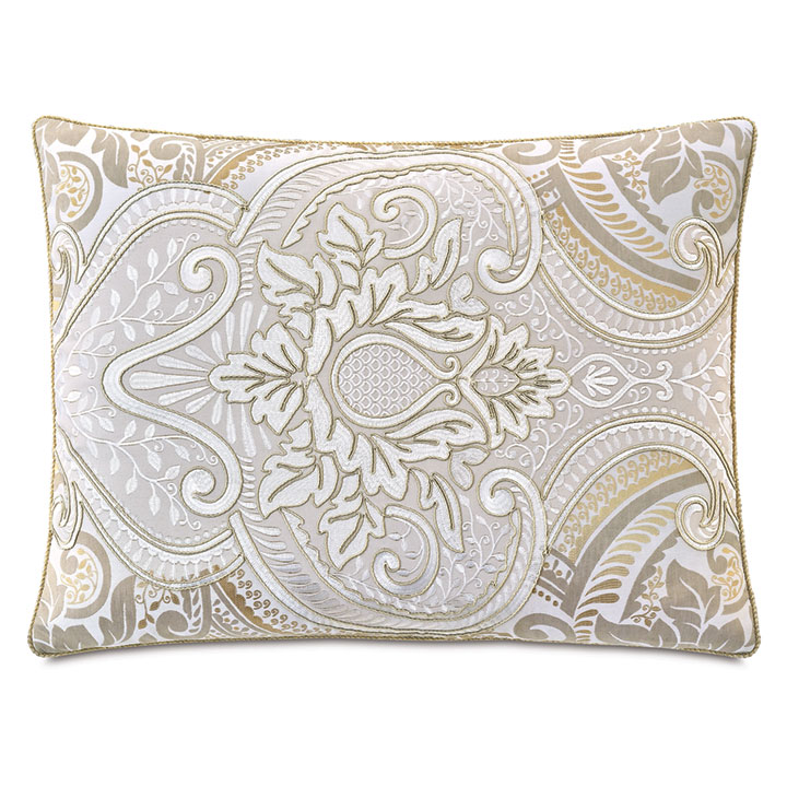 Romilly Right Embroidered Standard Sham | Eastern Accents