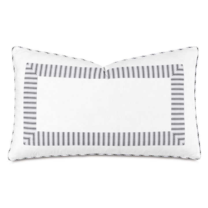 BLASS TICKING DECORATIVE PILLOW IN BLACK