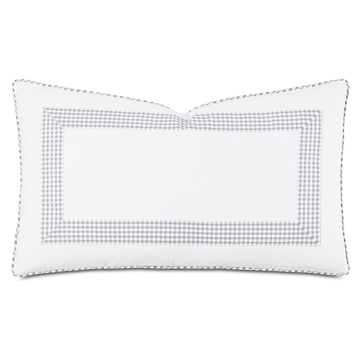 MALAYA GINGHAM DECORATIVE PILLOW IN HAZE