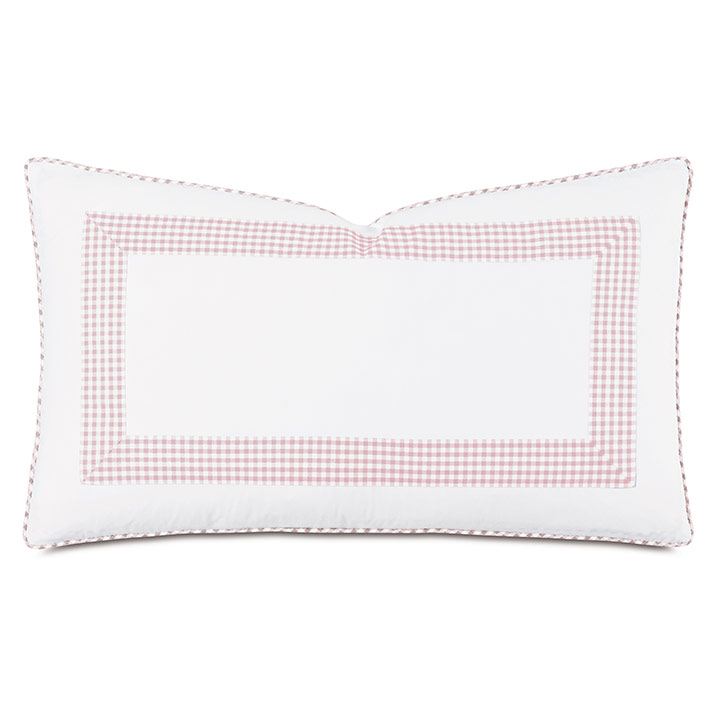 MALAYA GINGHAM DECORATIVE PILLOW IN PETAL