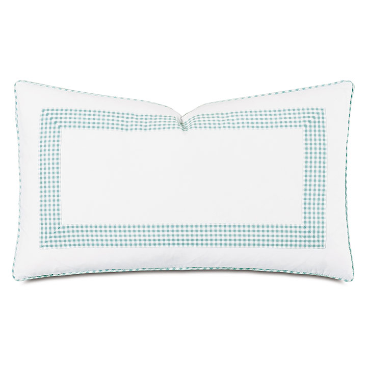 MALAYA GINGHAM DECORATIVE PILLOW IN SEA