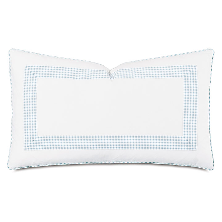 MALAYA GINGHAM DECORATIVE PILLOW IN SKY