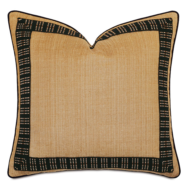 Lars Embroidered Border Decorative Pillow