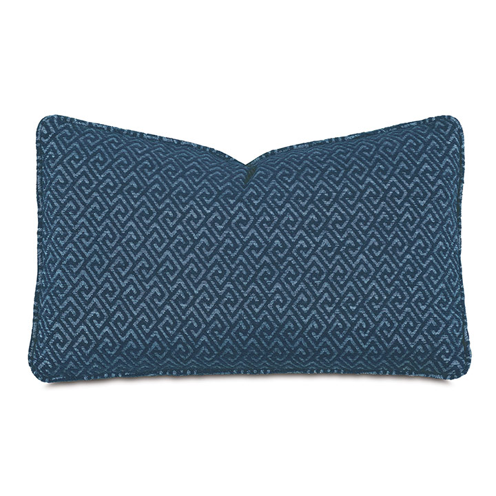 Nigel Greek Key Decorative Pillow in Admiral