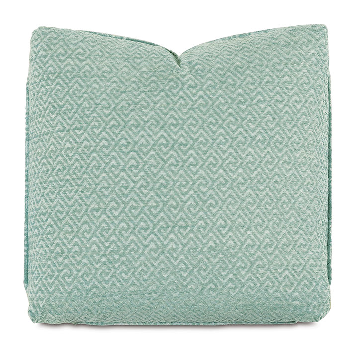 Nigel Greek Key Decorative Pillow in Celadon