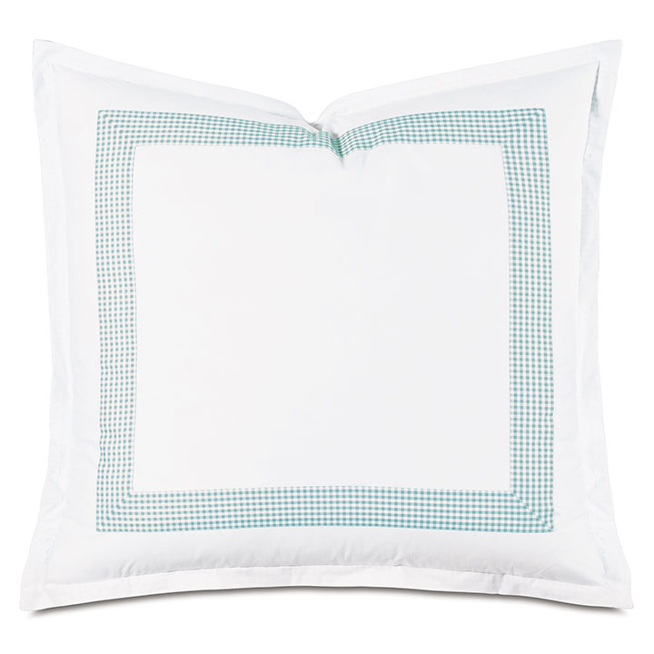 MALAYA GINGHAM EURO SHAM IN SEA