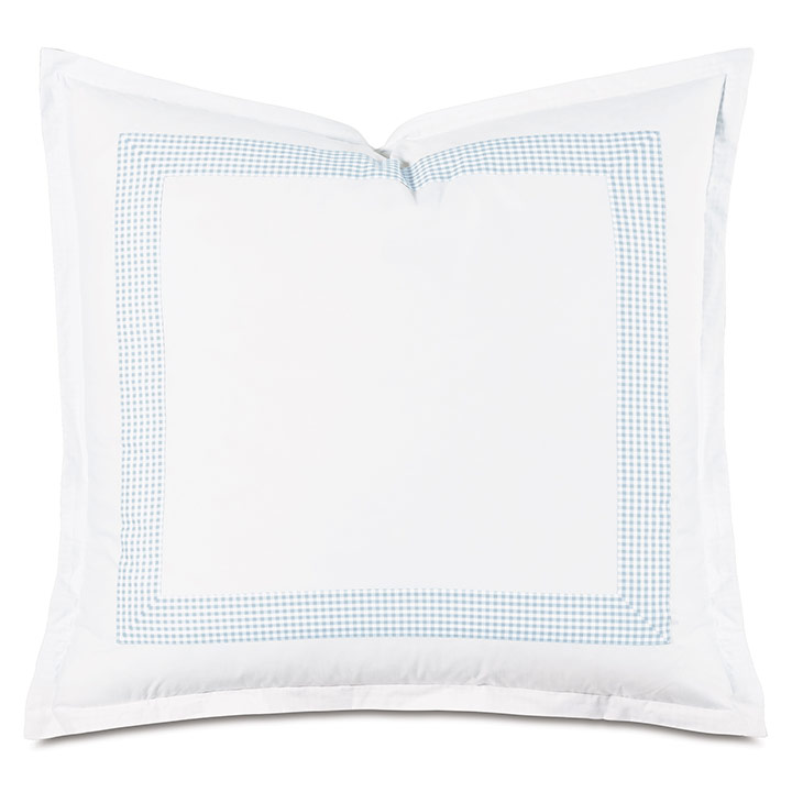 MALAYA GINGHAM EURO SHAM IN SKY