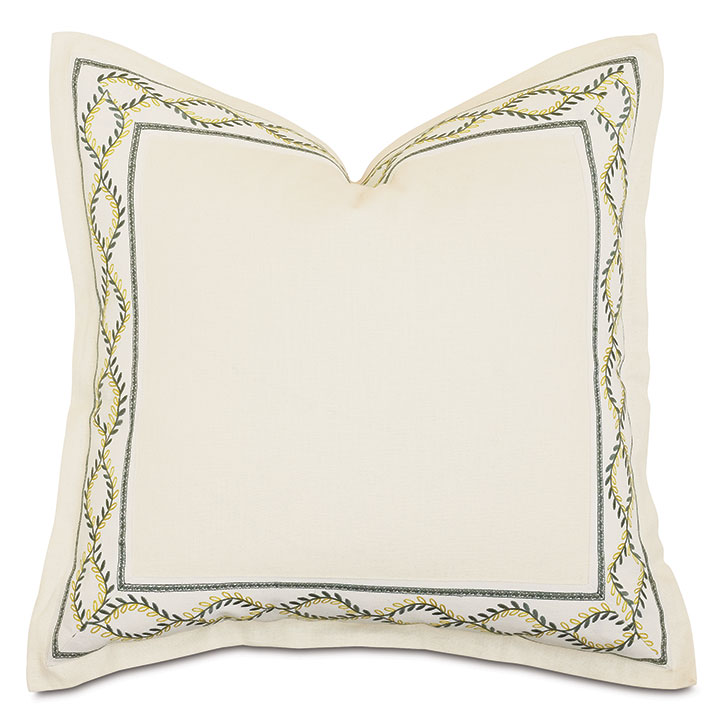 Marguerite Decorative Border Euro Sham