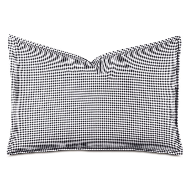 MALAYA GINGHAM QUEEN SHAM IN BLACK