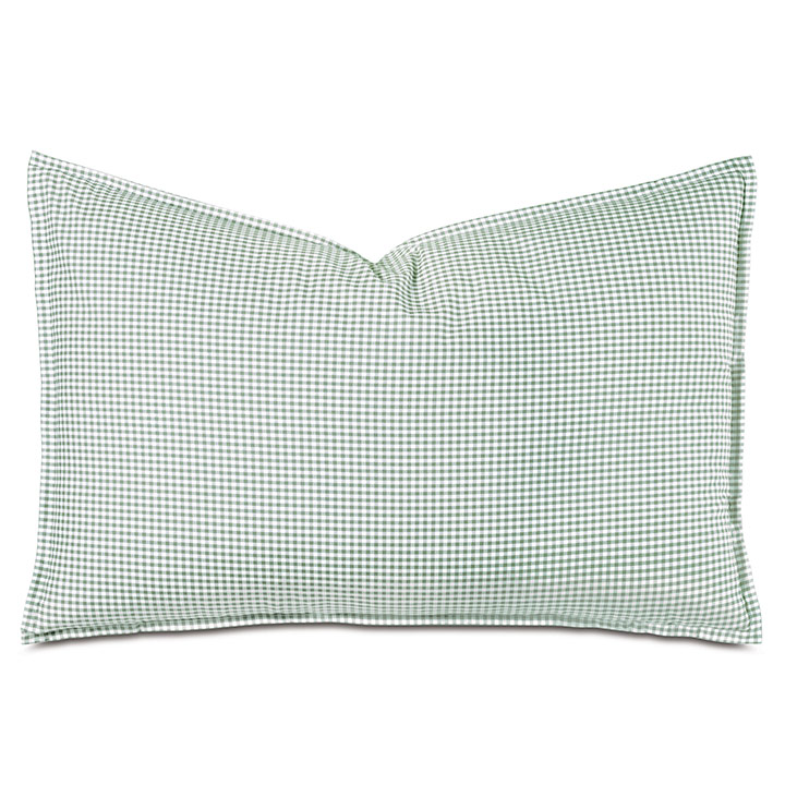 MALAYA GINGHAM QUEEN SHAM IN LEAF