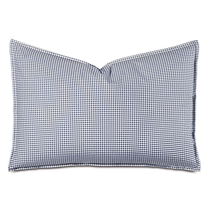 MALAYA GINGHAM QUEEN SHAM IN NAVY