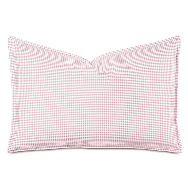 MALAYA GINGHAM QUEEN SHAM IN PETAL