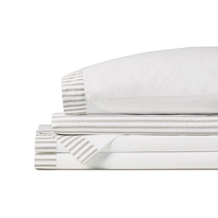 BLASS TICKING SHEET SET IN FAWN