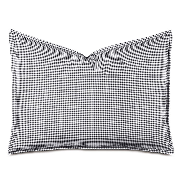 MALAYA GINGHAM STANDARD SHAM IN BLACK